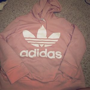 Pink Adidas Hoodie size large, never worn!